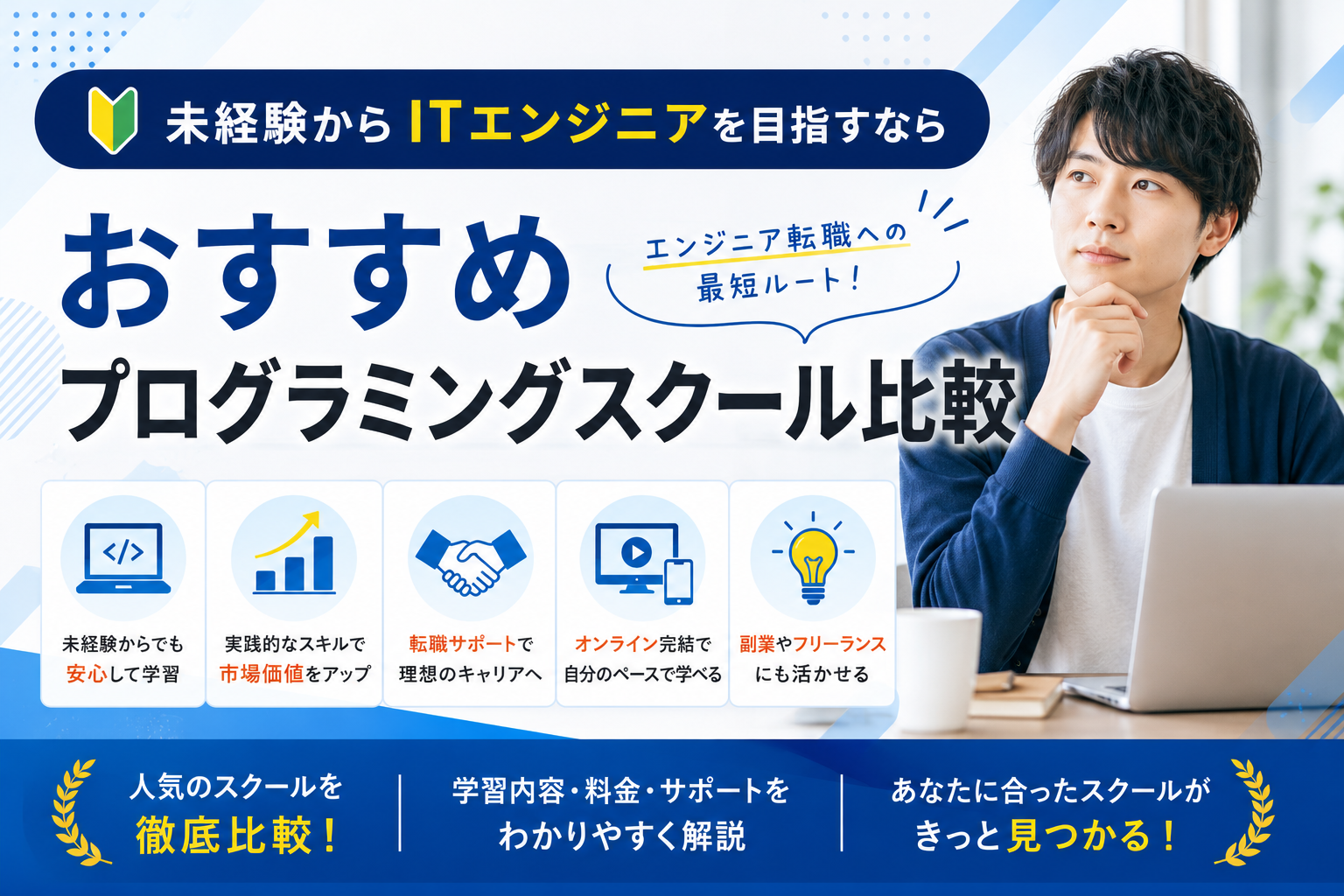 未経験からITエンジニアを目指すなら|おすすめプログラミングスクール比較